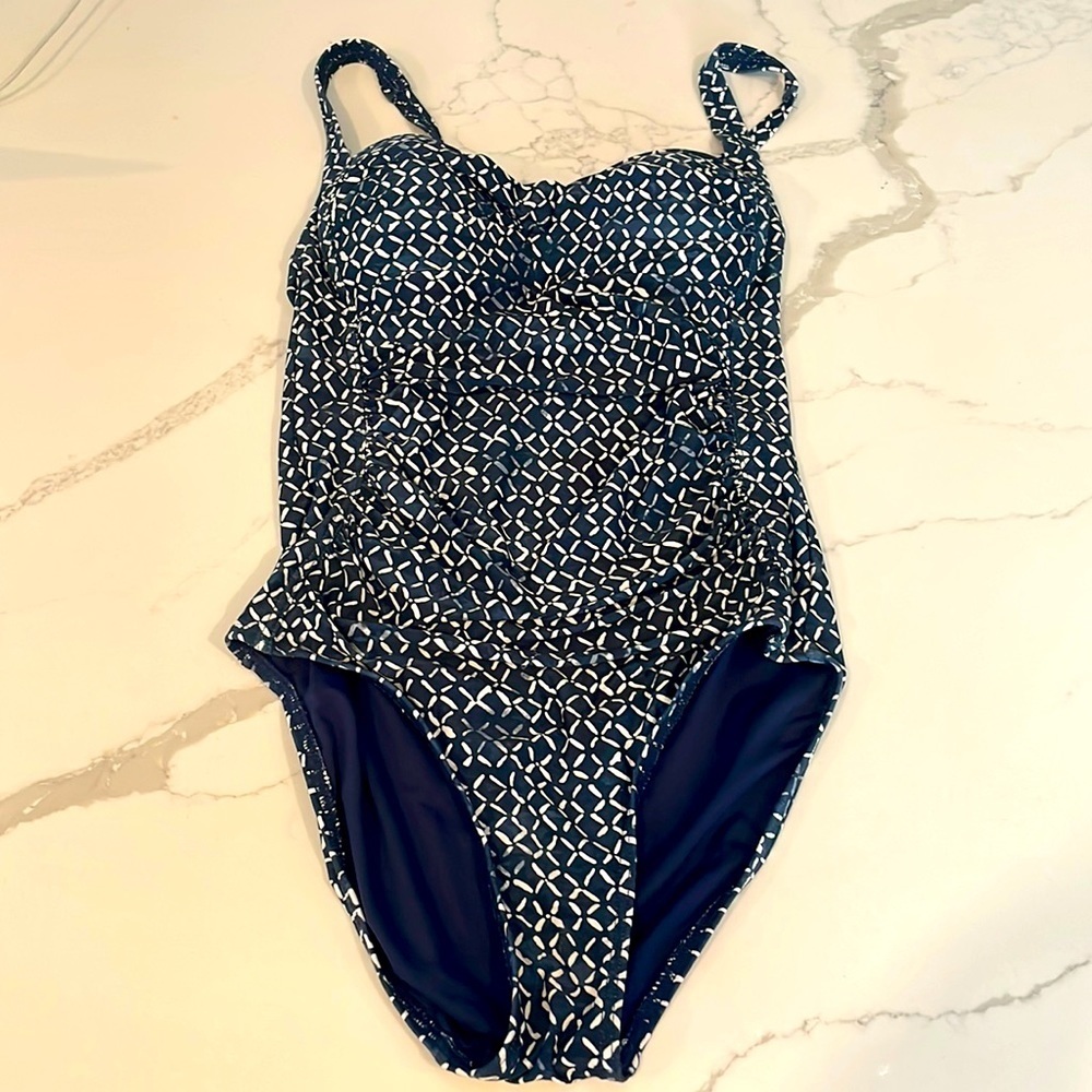 Niptuck Blue and White one piece swimsuit - Picture 1 of 6